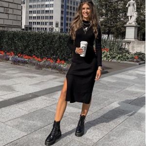 Kangol & H&M Ribbed Bodycon Midi Dress